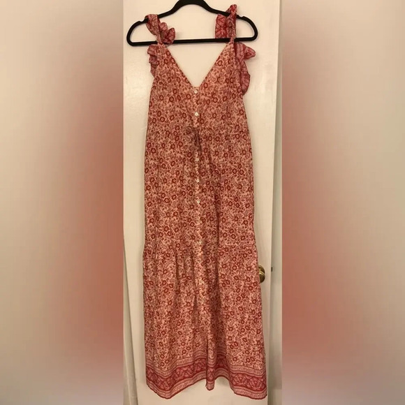 Faherty Hyland Tiered Floral Maxi Dress Size Medium - Picture 4 of 9